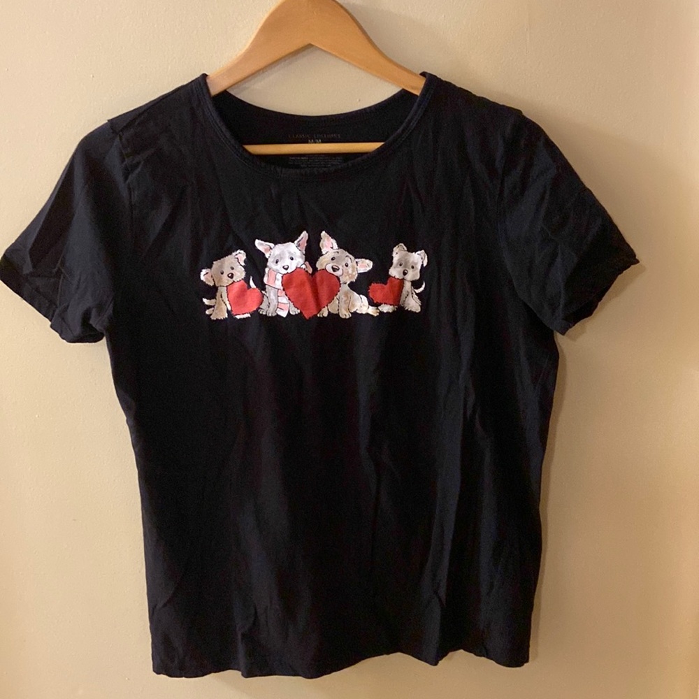 Classic Editions puppy heart pj top size medium